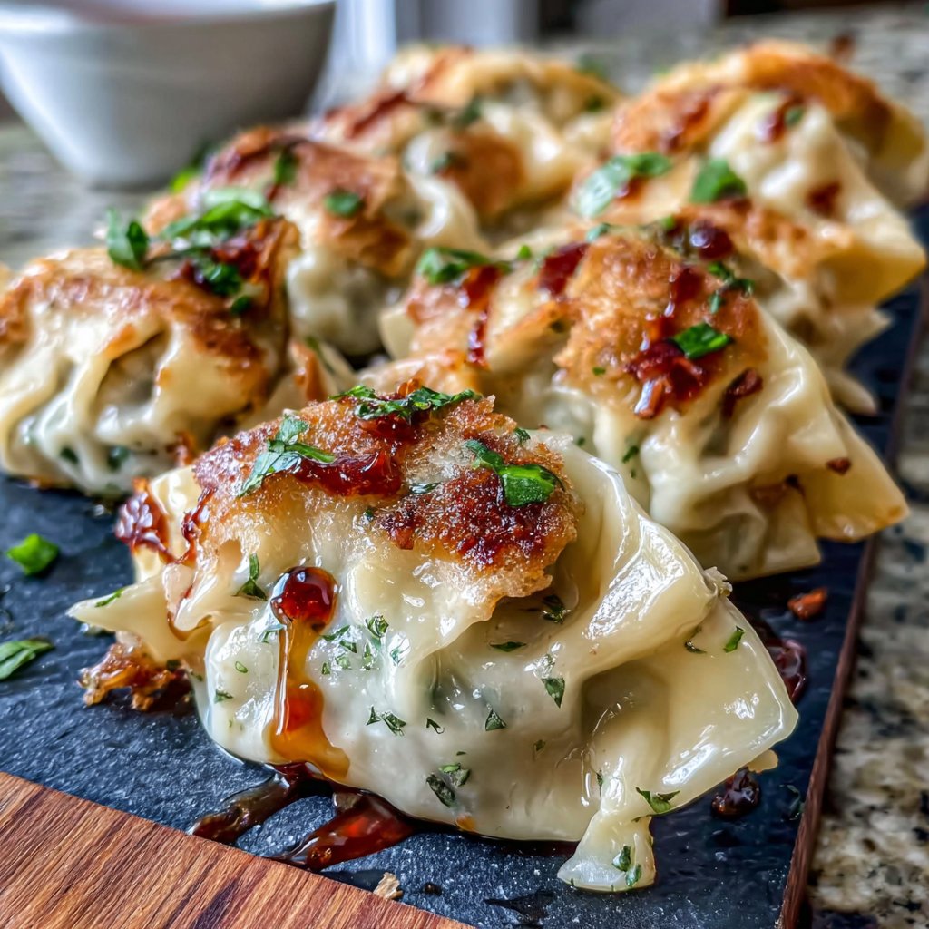 Smothered Chicken Potstickers