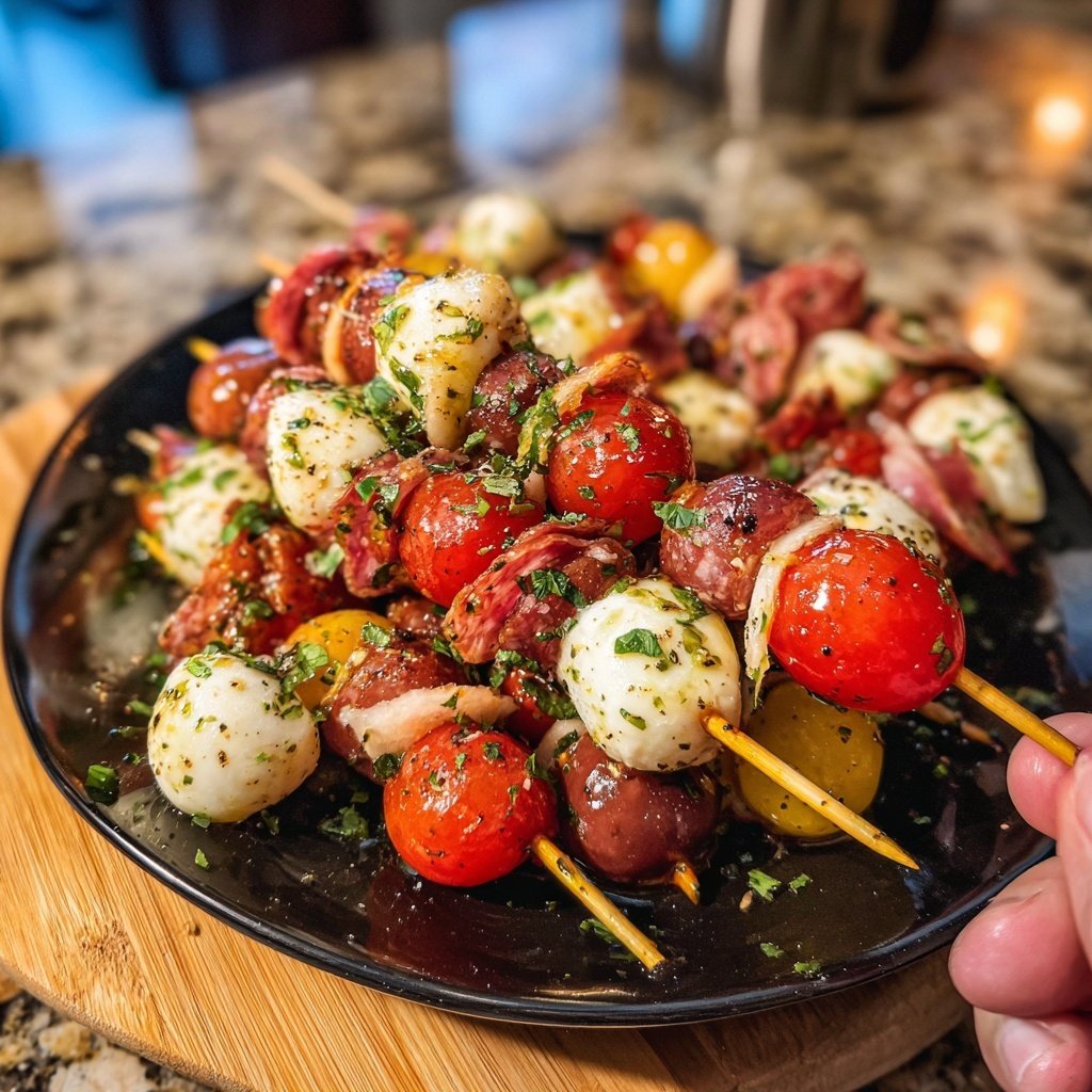 Classic Italian Antipasto Skewers