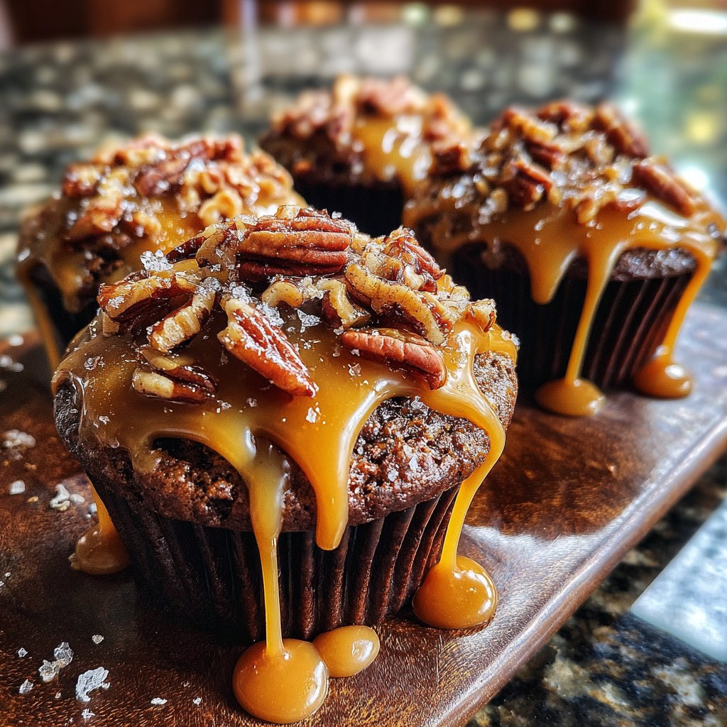 Salted Caramel Pecan Cupcakes