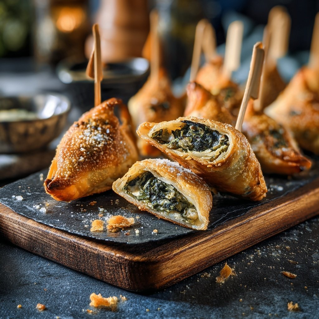 Greek Spinach Pies on Sticks