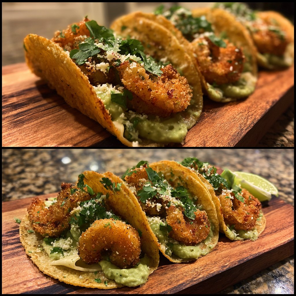 Crispy Shrimp Tacos with Pasta