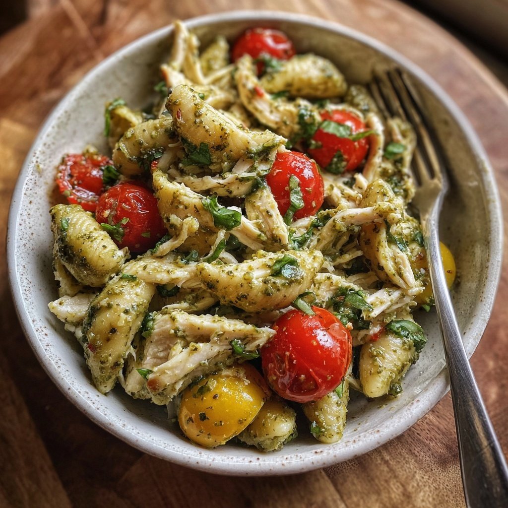 Pesto Chicken Pasta Salad