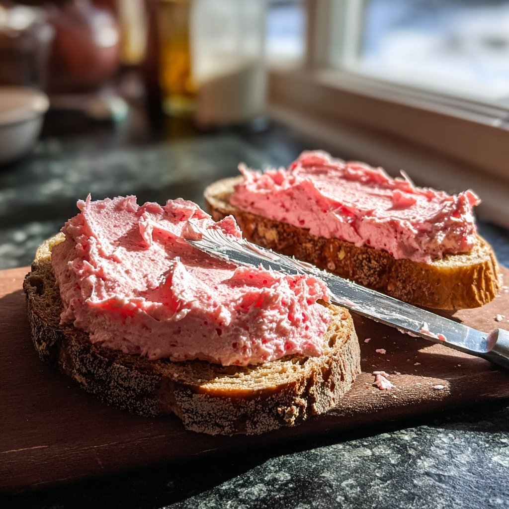 Whipped Strawberry Butter on Toast