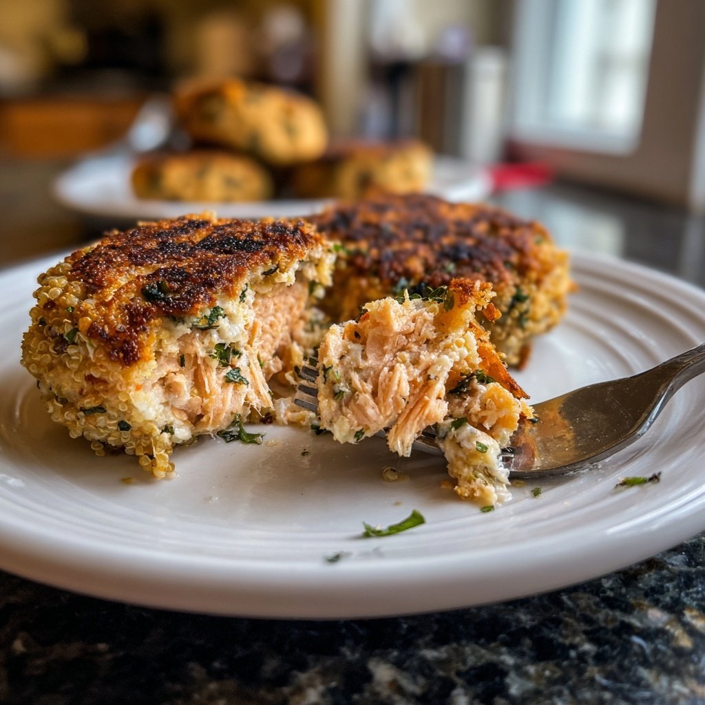 Stuffed Salmon Patties with Quinoa