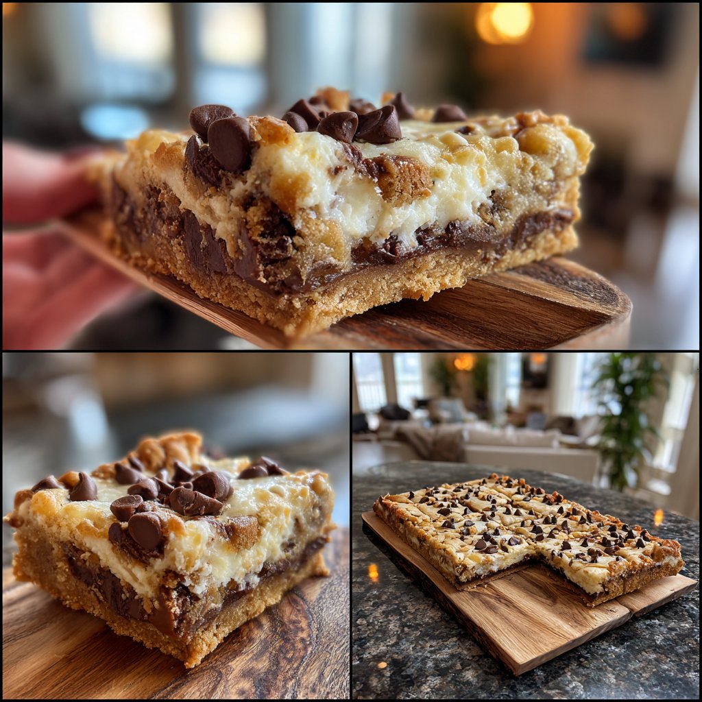 Cheesecake Chocolate Chip Cookie Bars