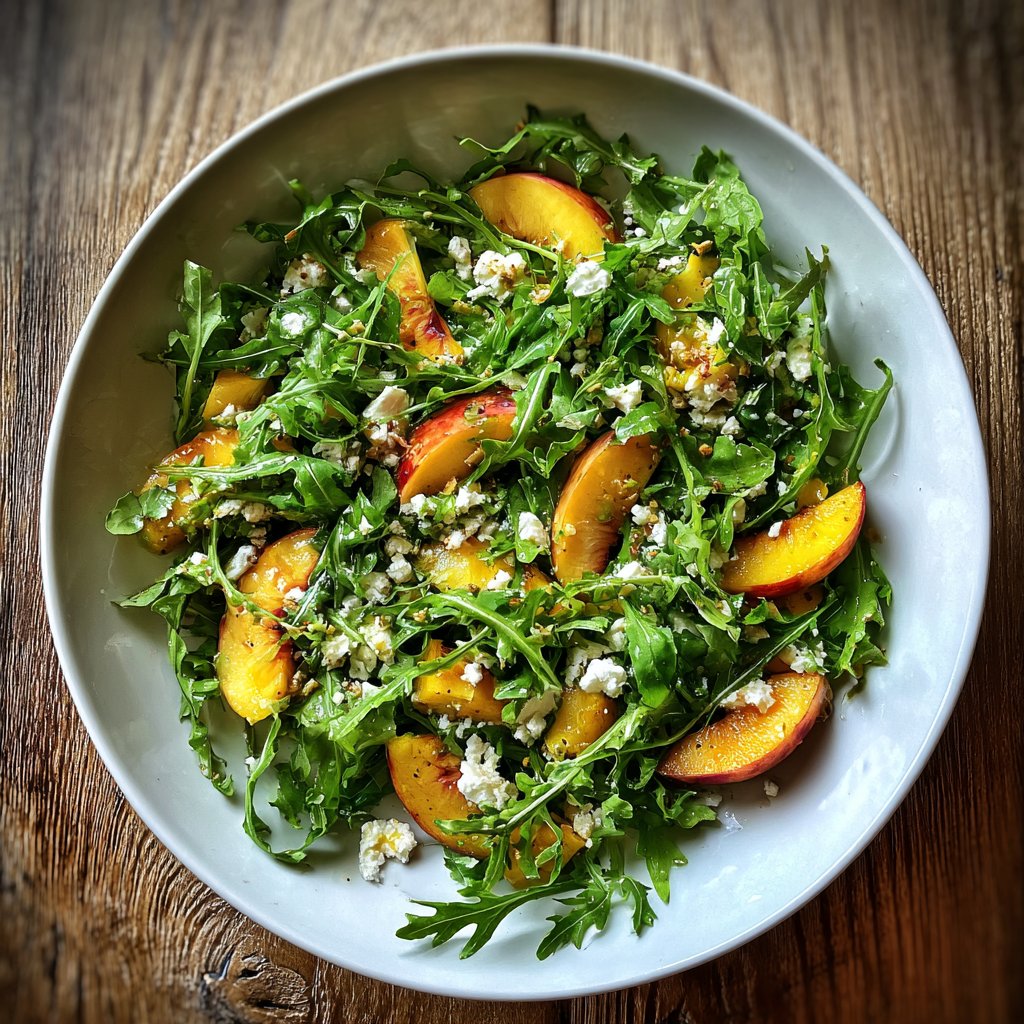 Peach and Arugula Salad